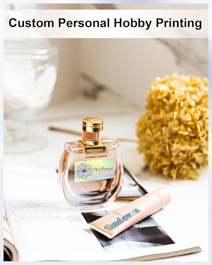 Phomemo 2.25”x1.25” Reflective Thermal Labels, Color Self-Adhesive Stickers Label, Relly Cool Thermal Printer Label for Address, Logo, Shipping, Barcodes, QR Code (500 Labels/Rolls,1 Roll