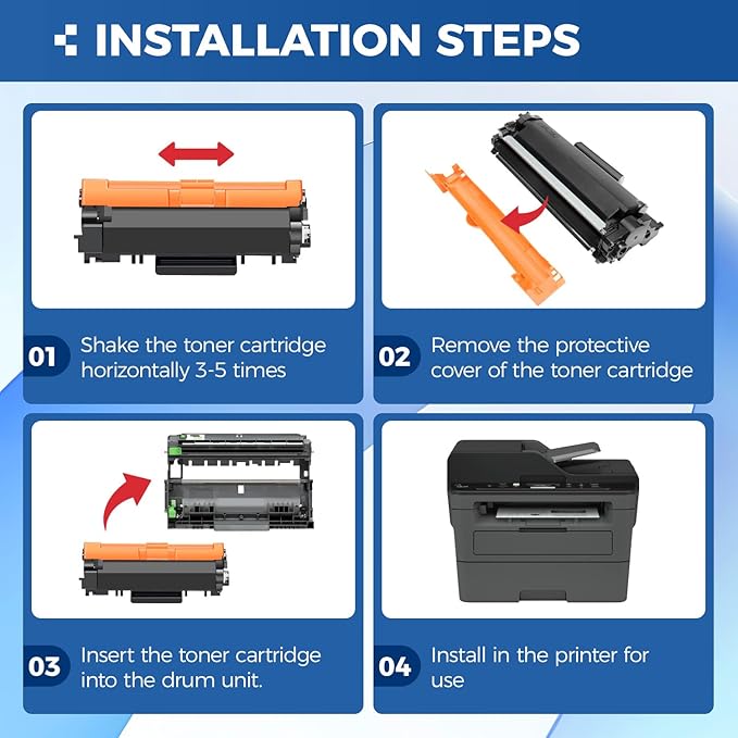 TN760 Black Toner Cartridge 2-Pack Compatible Replacement for Brother TN-760 TN730 MFC-L2710DW MFC-L2750DW HL-L2350DW DCP-L2550DW HL-L2395DW HL-L2370DW HL-L2325DW HL-L2390DW MFC-L2690DW Laser Printer