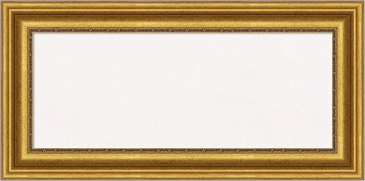 Amanti Art White Cork Board for Wall, 18x36 Vision Board with Gold Frame, Medium Corkboard Office Decor for Home Organization, Traditional Corkboard Pinboard to Display Items for Home Organization in