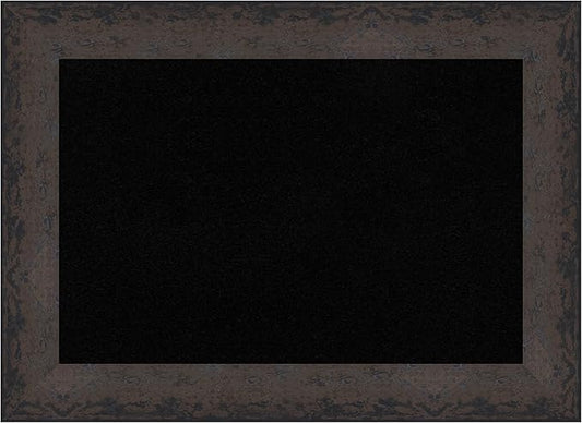 Amanti Art Black Cork Board for Wall, 21x29 Vision Board with Black Wood Frame, Medium Corkboard Office Decor for Home Organization, Modern Corkboard Pinboard to Display Items for Home Organization