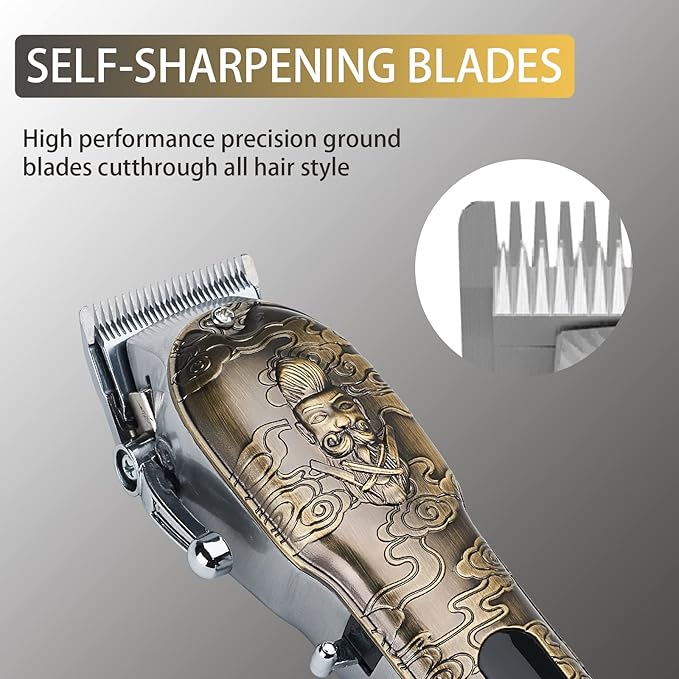 Lanumi Hair Clippers for Men Cordless Hair Trimmer Beard Trimmer/Nose Trimmer Professional T-Blade Trimmer USB Rechargeable Hair Cutting Grooming Kit Barber Clippers Set LED Display