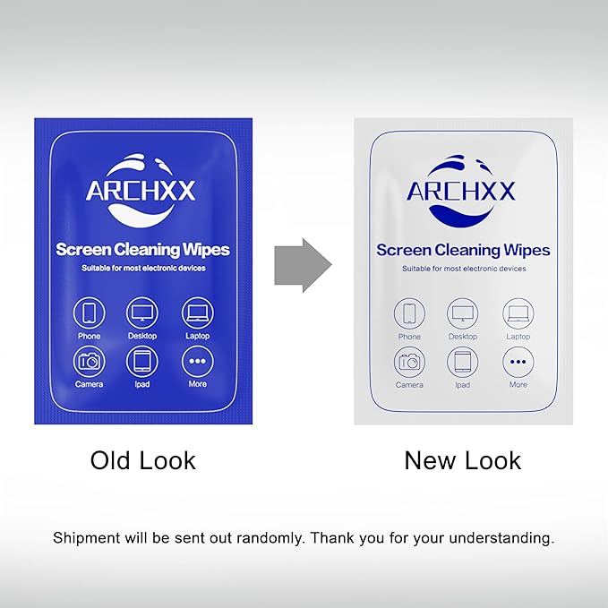 Screen Wipes for Electronics, 240 Count 6"x6" Pre-Moistened Screen Cleaner for Screens, Computer,Laptop,Tablet,Phone,Monitor,Car Screen Cleaner, Lens Wipes Individually Wrapped