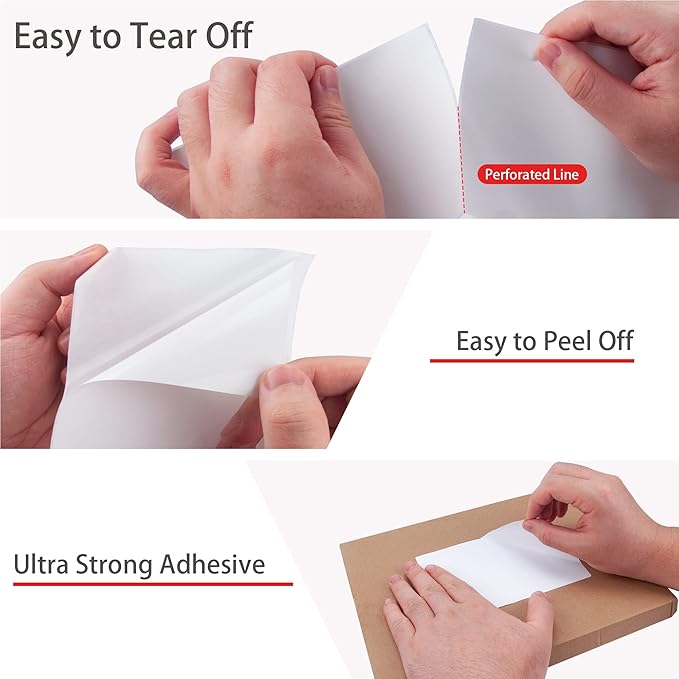 L LIKED 200 Fanfold 4" x 6" Direct Thermal Labels, with Perforated line for Thermal Printers - Compatible with Zebra & Rollo Printer