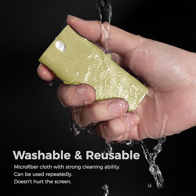 CLICK CLEAN Touchscreen Mist Cleaner, Screen Cleaner, All in One Screen Cleaner Spray with Microfiber and Phone Stand for All Phones, Laptop and Tablet Screens (Beige)