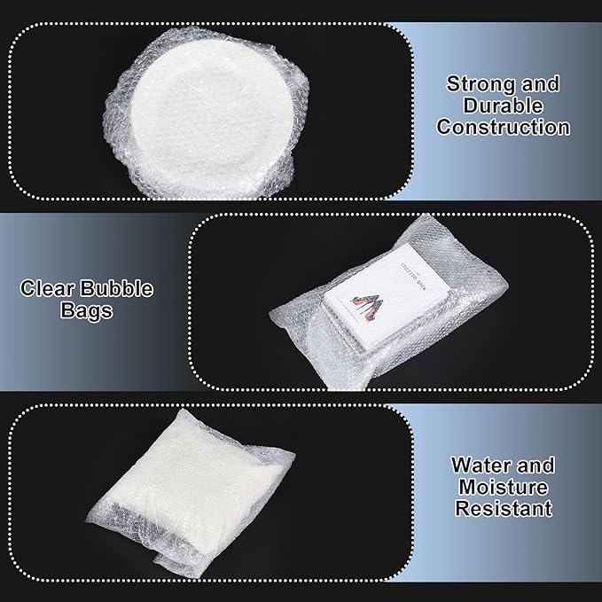 5 Pack 24 * 28 Inch Extra Large Bubble Pouches Clear Bubble Pouch Wrap Bags for Packing Shockproof Cushioning Wrap Bag for Shipping Moving Fragile Dishes China Plates Painting Fragile Items