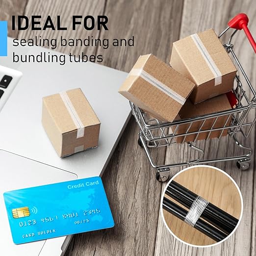 Treela 30 Rolls Filament Strapping Tape 5.5 Mil Transparent Reinforced Fiberglass Heavy Duty Packing Shipping Tape for Sealing Binding Fixing (1/2 Inch X 60 Yards)