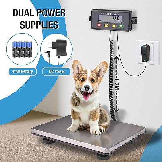 SurmountWay Large Shipping Scale, 440lb/0.35oz Digital Postal Scale with Tare/Count/Auto-Off Function, High Accurate Shipping Scale for Packages,Small Business,Luggage,Warehouse,Home (15.3"x11.8")