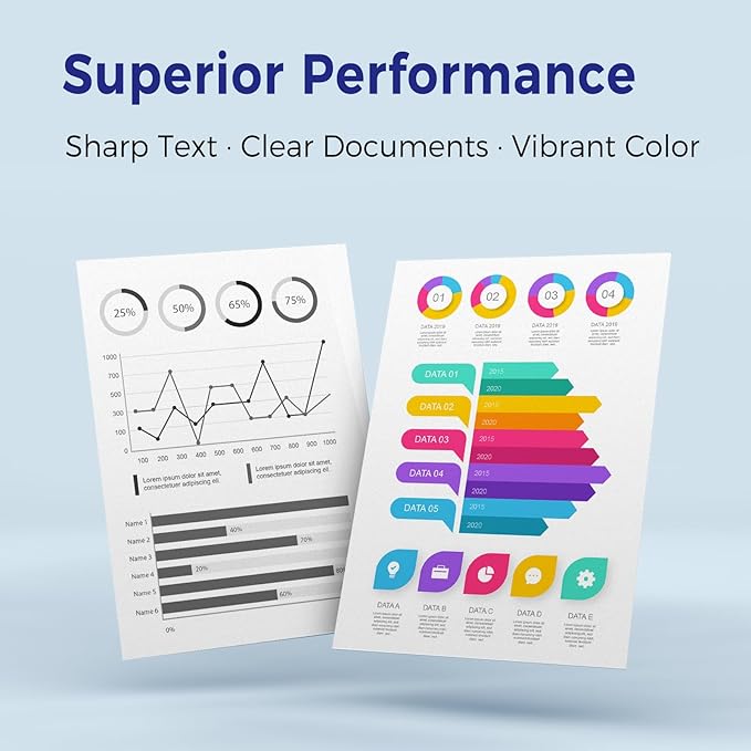 962 962XL Ink Cartridges for HP Printers Replacement for HP 962XL Ink Cartridges Combo Pack HP962 HP962XL Work for OfficeJet Pro 9010 Ink Cartridge 9015 9018 9020 Printers, Black & Color