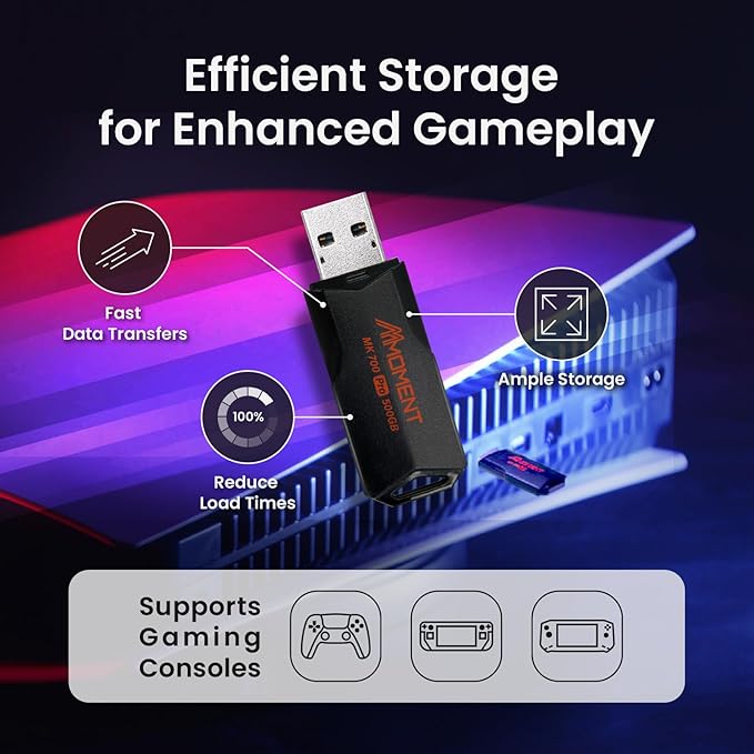 MMOMENT MK700 500GB USB 3.2 Gen2x1 Flash Drive, Read Speed up to 600MB/s, Write Speed up to 500MB/s, Thumb Drive