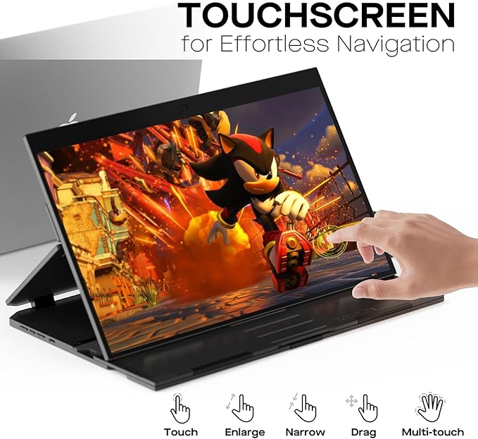 New Mobile Pixels Duex Float Portable Monitor, 15.6" FHD 1080P IPS Ultra Slim Laptop Screen Extender, USB A/USB C/HDMI Plug and Play Auto Rotated, Windows/Mac/Android/Switch Compatible