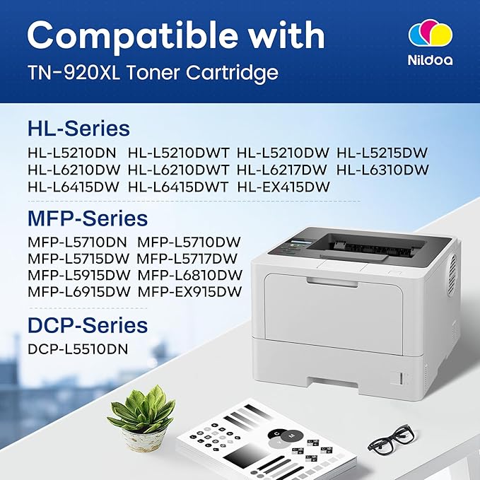 TN920XL Toner Cartridge 2 Pack Replacement for Brother TN920XL TN-920XL HL-L5210DW HL-L6210DW MFC-L6810DW Printer Ink Black High Yield with Chip, TN920XL2PK