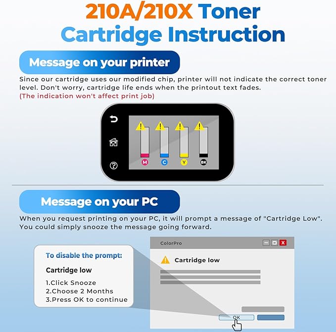 210A Black Toner Cartridge Color Laser jet Pro MFP 4301fdw Compatible for HP 210A 210X Toner Cartridges Replacement HP210A HP210X for Color Pro 4201dw 4201dn MFP 4301fdn 4301fdw 4301dw Printer, 2 Pack