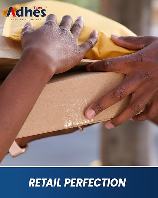 ADHES Super Clear Packing Tape, 6 Rolls x 1.88 Inch x 55 Yards, 2.7 mil Heavy Duty Shipping Tape Strong & Durable Package Tape for Shipping, Moving, Mailing and Sealing