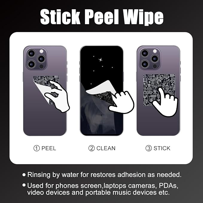 walrfid 2 Pack Car Screen Cleaner, Computer Screen Cleaner Spray and Wipe, Laptop Cleaning Mist Kit for Electronic iPad, iPhone, Phone, MacBook, TV, Monitor, Tablet Display, with Graffiti Case, Black