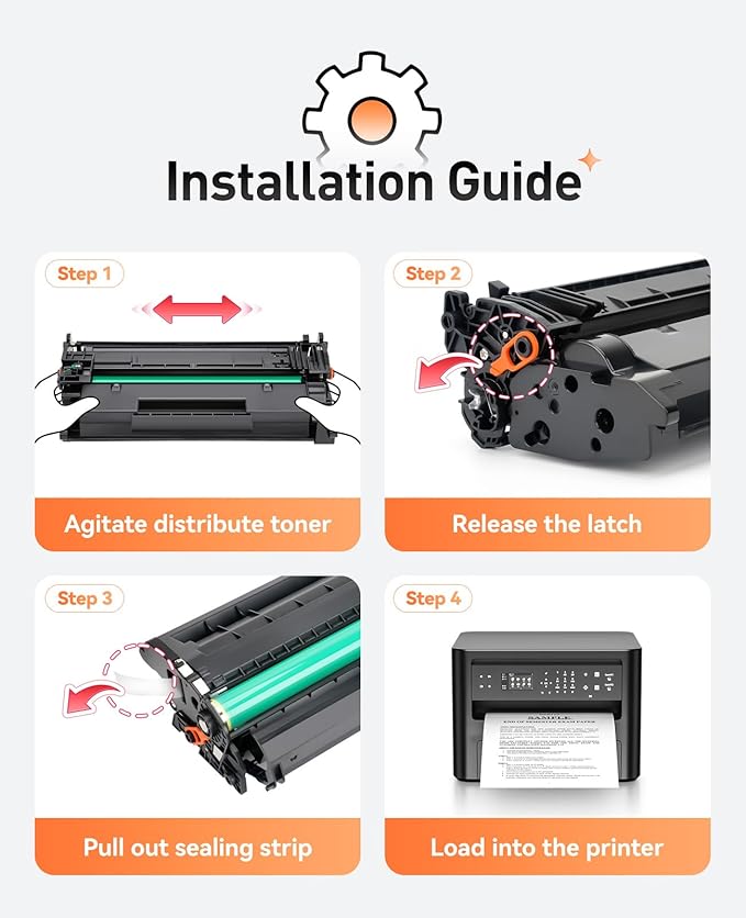 26A Black Toner Cartridge 2-Pack with Chip Replacement for HP 26A CF226A 26X CF226X Compatible with HP Laserjet Pro MFP M426fdn M426fdw M426dw M402dn M402dne M402dw M402n M402 M426 Series Printer Ink