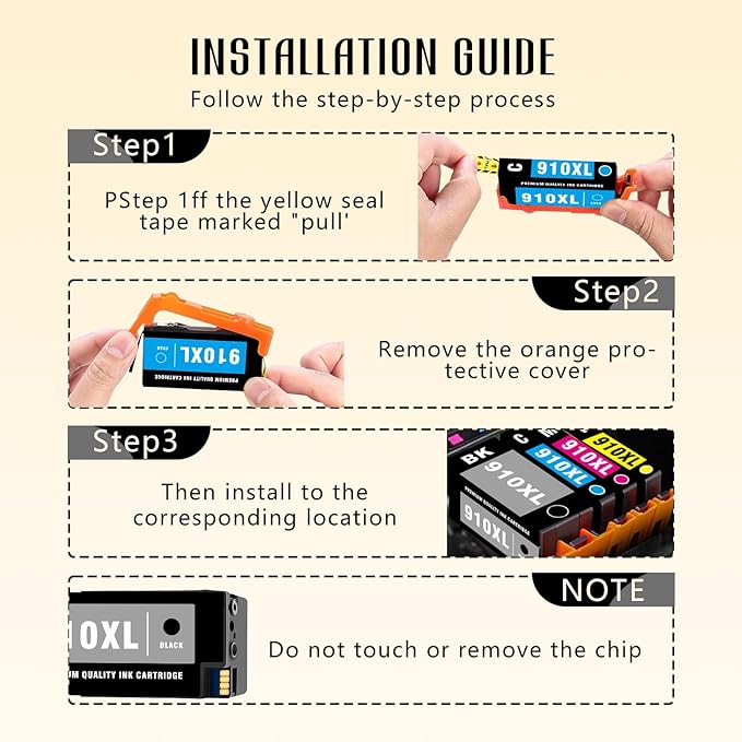910 910XL 8020 Black Ink Cartridges for Printers Replacement for HP 910XL 910 XL Black Ink Cartridge for HP910 HP910XL for HP Ink 910 for OfficeJet Pro 8025 8035 8010 8015 8018 8020 8022 8028 8030