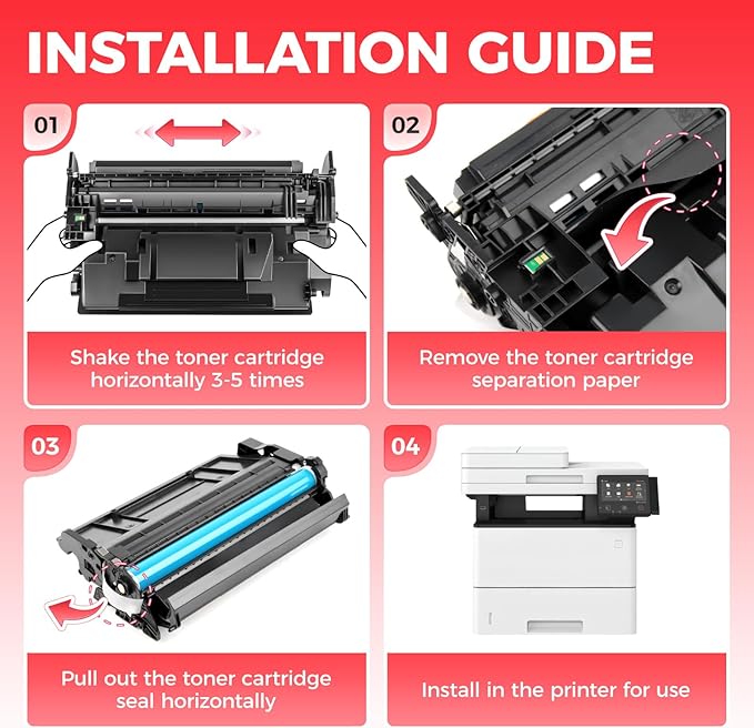 T06 Black Toner Cartridge 1-Pack with chip High Yield Replacement for Canon T06 T06L 3526C001AA Toner Compatible with Canon imageRunner 1643i 1643iF 1643P X MF1643i II MF1643iF Printer Ink All-in-One
