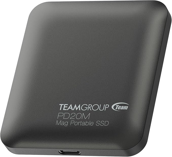 TEAMGROUP PD20M 2TB Magnetic External SSD Read up to 2000MB/s USB 3.2 Gen 2x2 Type-C 4K ProRes HDR Record iPhone 15&16 Pro Max,iPad TPSEG2002T0C108