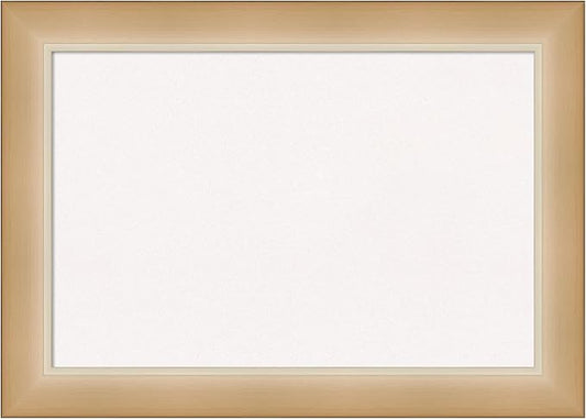 Amanti Art White Cork Board for Wall, 15x21 Vision Board with Gold Frame, Small Corkboard Office Decor for Home Organization, Modern Corkboard Pinboard to Display Items for Home Organization in