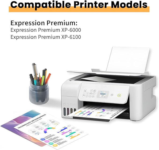 Remanufactured Ink Cartridges Replacement for Epson 302 XL 302XL T302XL Ink Cartridges Multipack for Epson Expression Premium XP-6100 XP6100 XP6000 XP-6000 (C/M/Y 3 Pack)