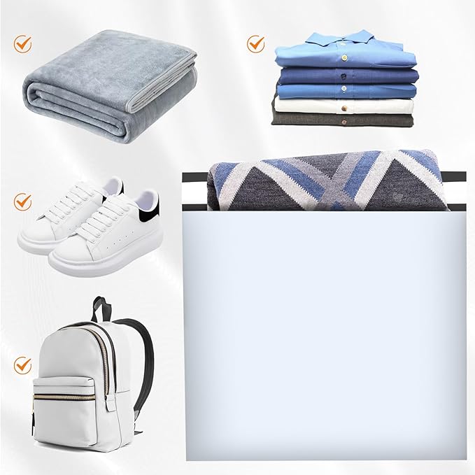 Large Poly Mailers 24x24 Inch 50 Pcs, Extra Large Shipping Bags for Clothing with Self-Sealing Tear-Resistant, Waterproof Poly Bags, Mailing Envelopes for Small Business (White)