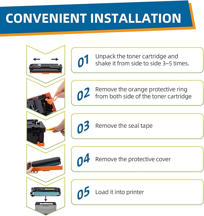 206A Black Toner Cartridges(with Chip) Compatible with 206A Toner Cartridges W2110A, Working for Color Laser Jet Pro MFP m283fdw M283cdw M255dw M283 Printer(2 Pack, Black)