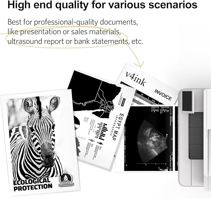 v4ink 58X CF258X High Yield Toner Cartridge Black (with Chip) Compatible Replacement for HP 58X 58A CF258X Toner for HP Pro M404dn M404n M404dw MFP M428fdw M428fdn M428dw M406dn M430f Printer, 2 Pack