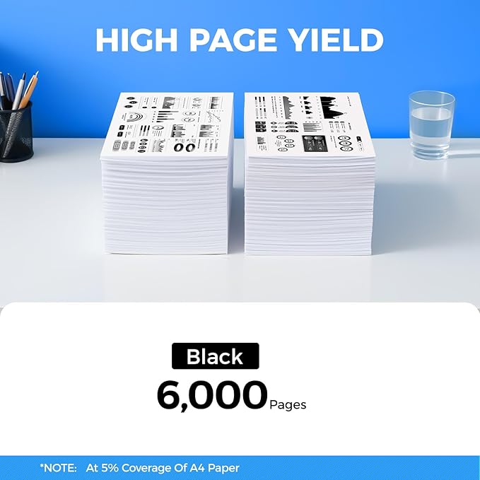 KingKJ H815 S2810 Black Toner Cartridge 2-Pack High Yield Replacement for Dell 593-BBMF 593-BBML Toner Cartridges Compatible with Dell H815 S2810dn H815dw S2815dn Laser Printer Ink All-in-One Copier