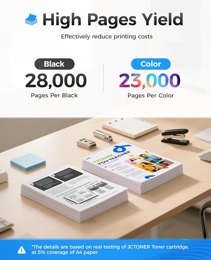 657X Toner Cartridge Set 4-Pack with Chip High Yield Replacement for HP 657X CF471X CF472X CF473X CF470X Compatible with HP Color LaserJet Enterprise Flow MFP M681f M681z M682z M681dh Printer Ink Copy