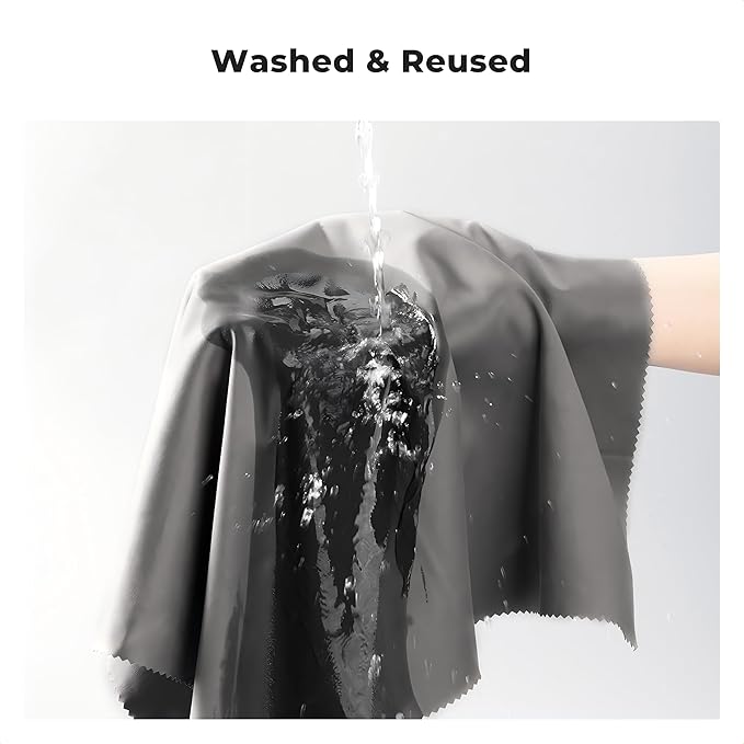 4 Pack 16''x16'' Extra Large Microfiber Cleaning Cloths, K&F Concept Oversized Microfiber Cloths for TV Screen, Electronics, Laptops, Telescope, Computers, Eyeglasses, Gray