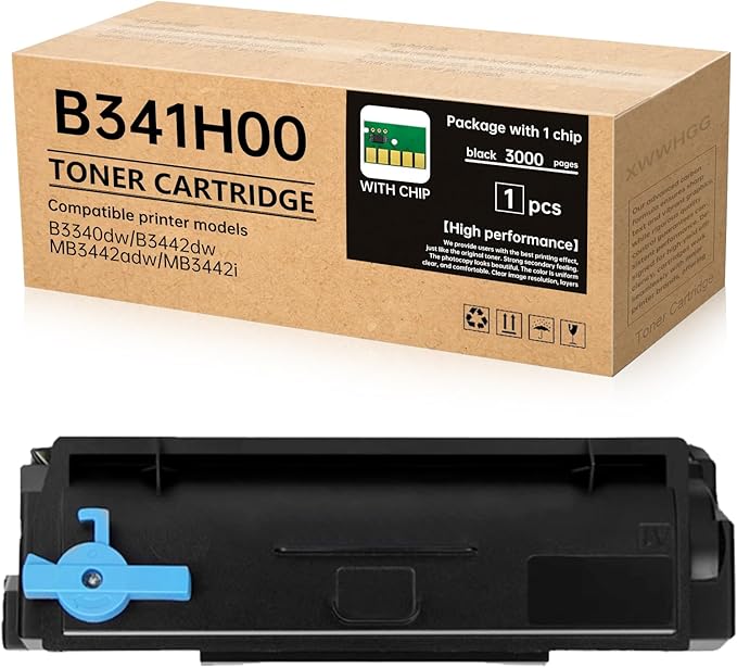 B341H00 High Yield Black Toner Cartridge with Chip (1-Pack) - Compatible with Lexmark B3340dw/B3442dw/MB3442 Series Printers