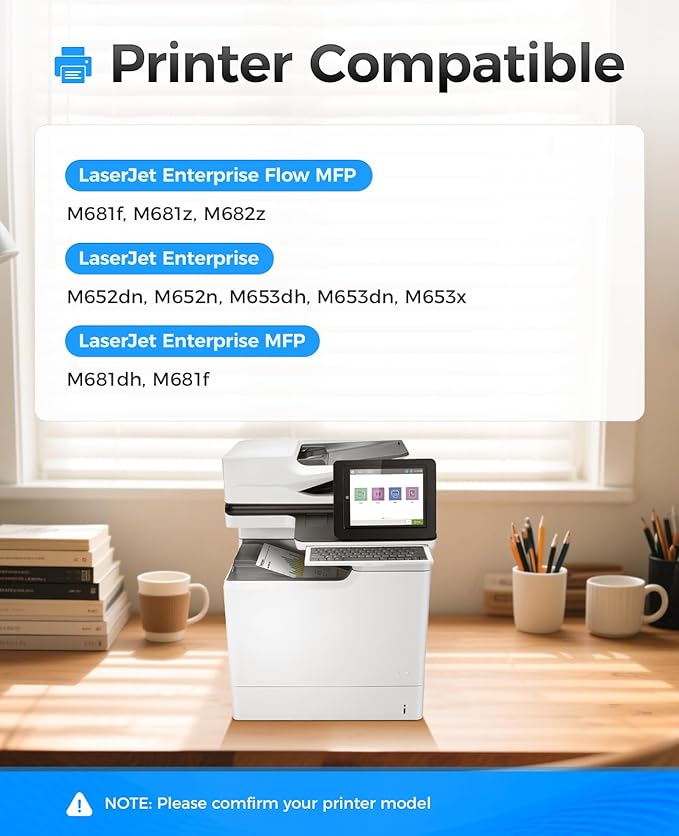 655A Toner Cartridge Set 4-Pack High Yield with Chip Replacement for HP 655A CF450A CF451A CF452A CF453A Compatible with HP Color LaserJet Enterprise CP5525 CP5525dn CP5525n CP5525xh Printer Ink Black