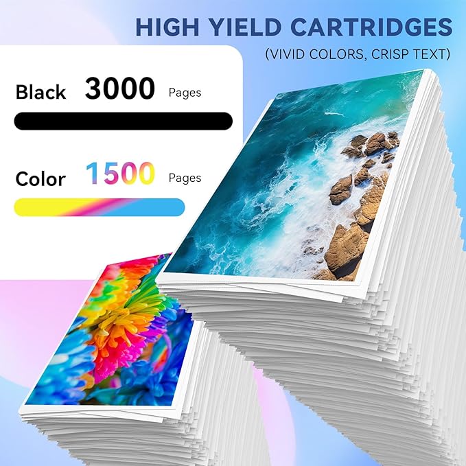LC406 Ink Cartridges for Brother Printer Compatible with Brother MFC- J4335DW MFC-J5855DW MFC-J4535DW MFC-J6555DW MFC-J6955DW MFC-J5955DW Printer 4 Pack High Yields Black Cyan Magenta Yellow