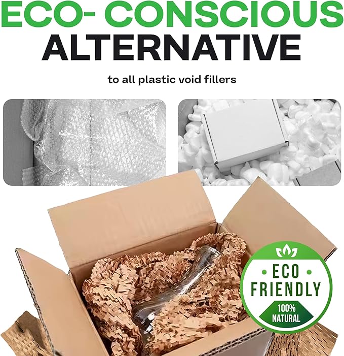 IDL Packaging HexaFil Honeycomb Packing Kraft Paper 15" x 1700' in Self-Dispensed Box - Patented Cushioning Box Filler for Void Filling, Moving, Shipping - Alternative to Bubble Plastic