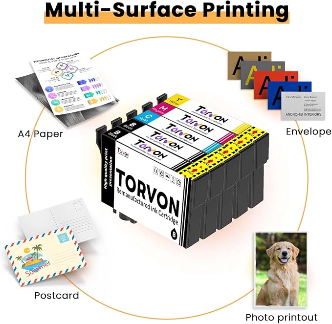 Remanufactured Ink Cartridges Replacement for Epson 302 XL 302XL T302XL Ink Cartridges Multipack for Epson Expression Premium XP-6100 XP6100 XP6000 XP-6000 (C/M/Y 3 Pack)