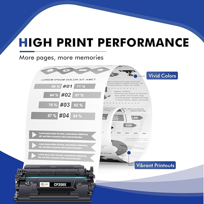CF258X 58X Toner Cartridge Black High Yield 58A Compatible Replacement for HP 58X CF258X 58A CF258A Toner Cartridge for HP Laserjet Pro M404n M404dn MFP M428fdw M428fdn M428dw Printer Ink 2 Pack
