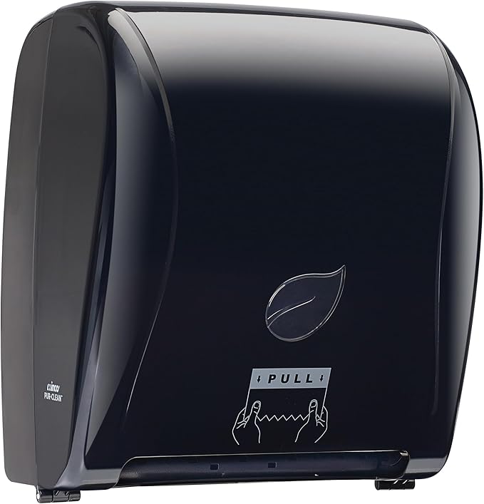 Winco TDAC-8K Commercial Wall Mount Paper Towel Dispenser, Auto-Cut 9" Sheets, Black
