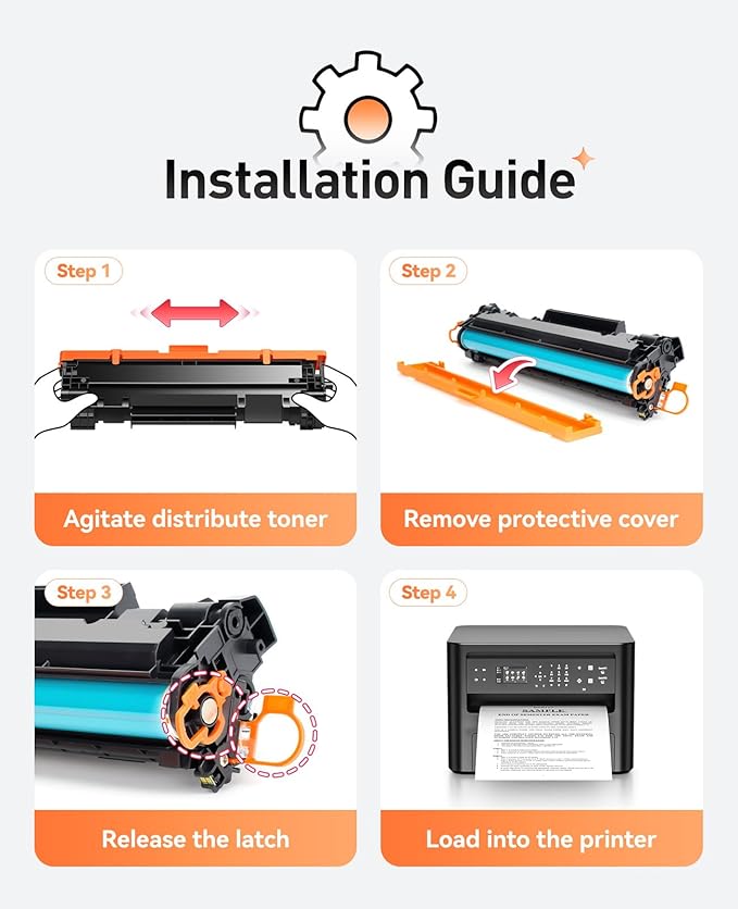 48A Black Toner Cartridge 2-Pack High Yield with Chip Replacement for HP 48A CF248A Compatible with HP LaserJet Pro MFP M28a M28w M29a M29w M15a M15w M16a M16w M30w M31w M15 M16 M28 M29 Series Printer