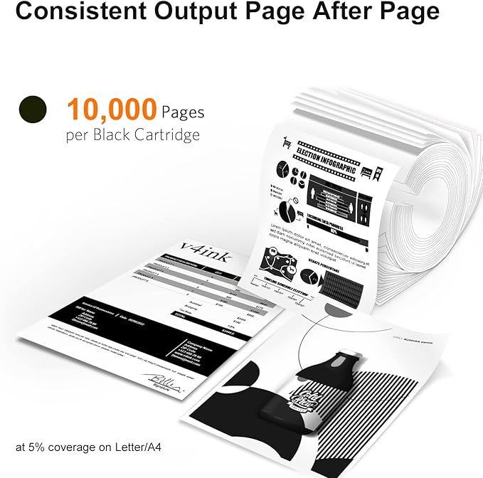 v4ink 58X CF258X High Yield Toner Cartridge Black (with Chip) Compatible Replacement for HP 58X 58A CF258X Toner for HP Pro M404dn M404n M404dw MFP M428fdw M428fdn M428dw M406dn M430f Printer, 2 Pack
