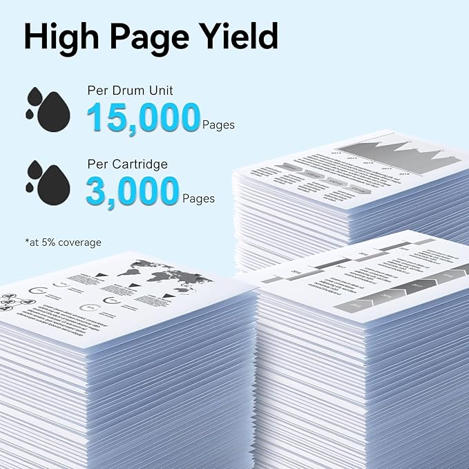 LEMERO UEXPECT Compatible TN830XL Toner Cartridge and DR830 Drum Unit Replacement for Brother TN830XL TN 830 DR830 for HL-L2460DW DCP-L2640DW HL-L2405W MFC-L2820DW Printer (2 Toners, 1 Drum Unit)