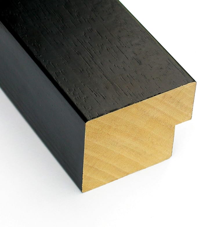 Amanti Art Natural Cork Board for Wall, 16x34 Vision Board with Black Wood Frame, Medium Corkboard Office Decor for Home Organization, Modern Corkboard Pinboard to Display Items for Home Organization