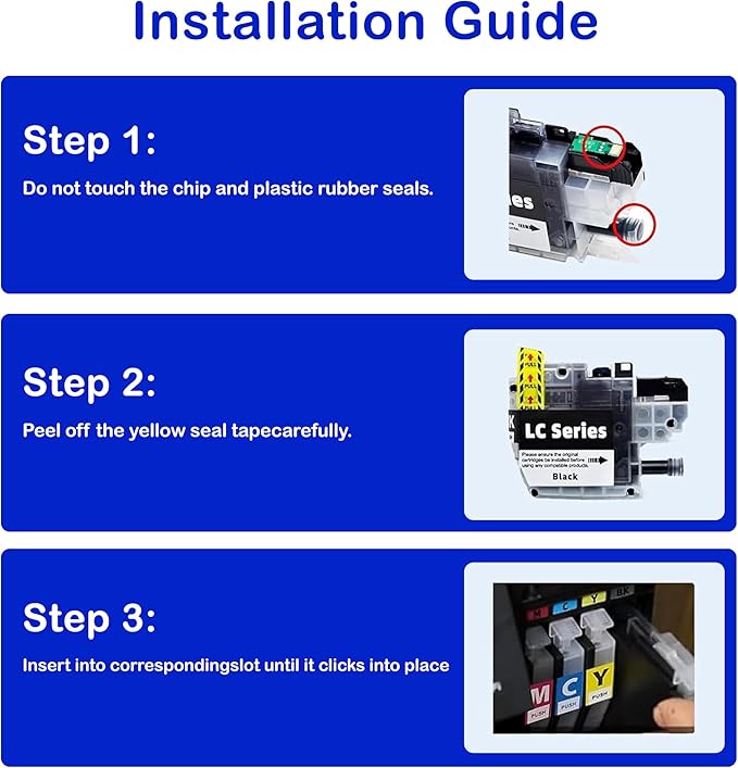 for Brother LC401XL LC406XL Ink Cartridges (2BK LC406XL Ink Cartridges)