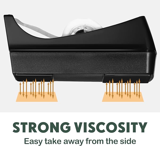 Yahenda 10 Pack Desktop Tape Dispenser Non Skid Base with 0.7 x 985 Inches Invisible Tape Refills Bulk Weighted Roll Dispenser for Office Home School