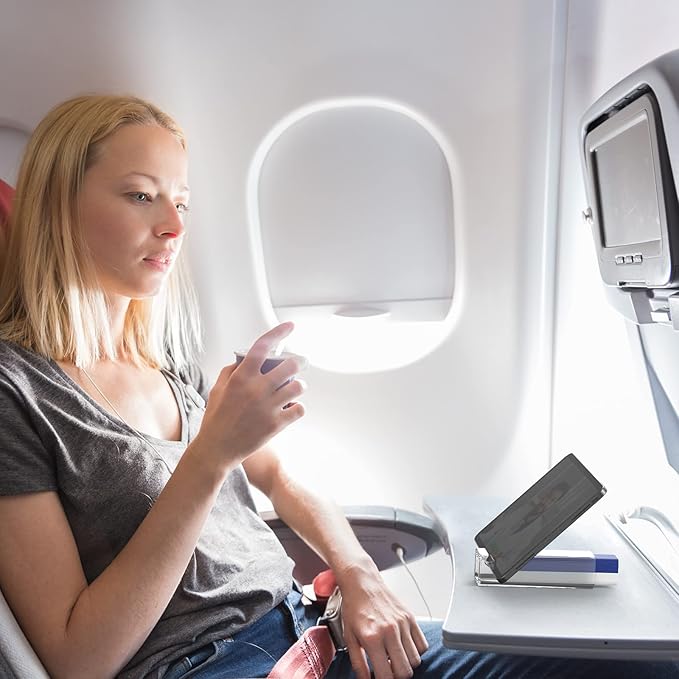 CLICK CLEAN Screen Cleaner, Fingerprint Proof Screen Cleaner Spray, All-in-One Cleaner with Microfiber, Shell and Phone Stand for All Phones, Laptop and Tablet Screens (Dark Blue)