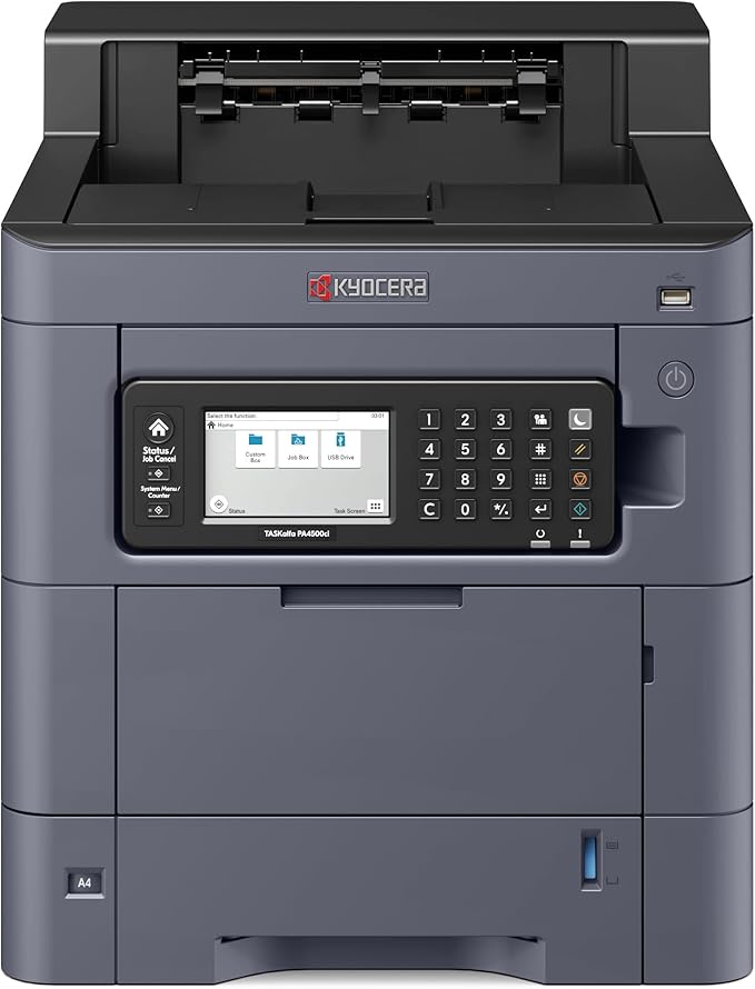 KYOCERA TASKalfa PA4500ci Color Laser Printer 47 ppm, 1200 dpi, Gigabit Ethernet & HyPAS Capable, 4.3 inch Touchscreen Panel, 650 Sheet Capacity
