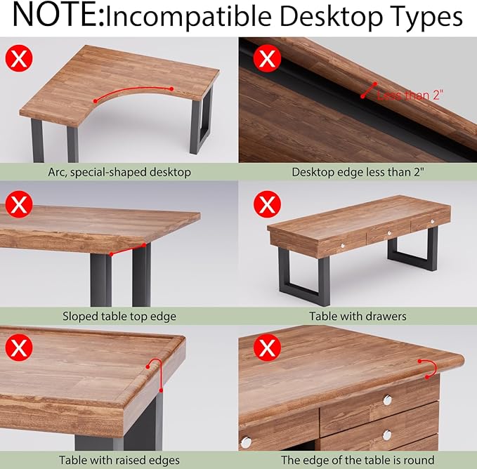 Desktop Keyboard Tray, Under Desk Pull Out,25.59" X 11.81" Large Size Radian Keyboard Tray with C-Clip Mount, Easy Installation, Computer Keyboard Stand, for Home Study and Office(Wood)