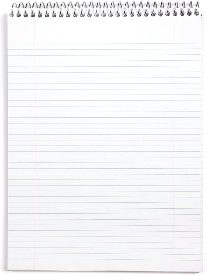 Mintra Office TOP BOUND Durable Spiral Notebooks (Blue, College Ruled 3pk)