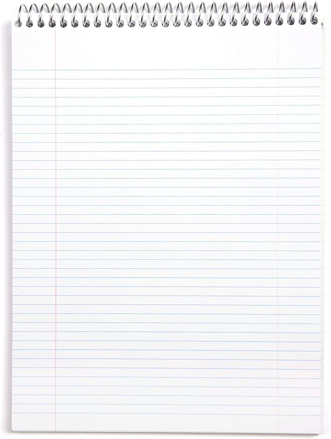 Mintra Office TOP BOUND Durable Spiral Notebooks (Teal, College Ruled 3pk)