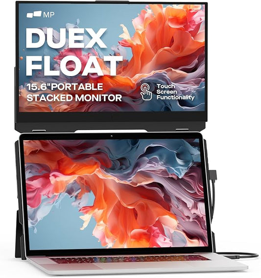 New Mobile Pixels Duex Float Portable Monitor, 15.6" FHD 1080P IPS Ultra Slim Laptop Screen Extender, USB A/USB C/HDMI Plug and Play Auto Rotated, Windows/Mac/Android/Switch Compatible
