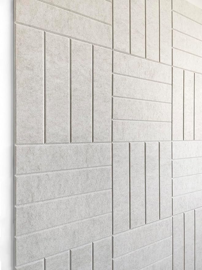 Large Cork Board Alternative - 12-Pack Felt Wall Tiles with Safe Removable Adhesive Tabs, Cork Wall Tiles Bulletin Board Home Office Essentials -